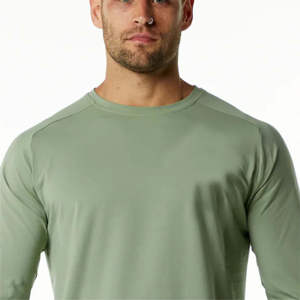 Men's Premium Quality Crew Neck Long Sleeve 100% Cotton <b>T</b>-<b>Shirt</b> Customized Logo Screen Print Blank Design Streetwear Jersey - Product Image 5