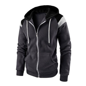 Men's Regular Fit Zipper-<b>Up</b> Fleece Hoodie 100% Cotton Breathable Winter Custom Front Logo OEM Wholesale - Product Image 3