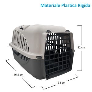 กรงสัตว์เลี้ยงพลาสติกทนทานสำหรับแมวและสุนัขขนาดเล็ก32x47x32ซม. - Product Image 2