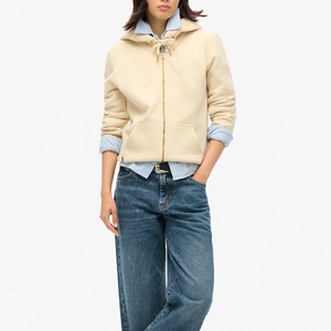 Taille personnalisée Sweats à capuche zippés pour hommes Sweats à capuche courts zippés à col roulé à la mode et élégants pour femmes - Product Image 2