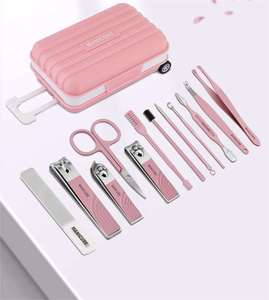 Haute Qualité Portable En Acier Inoxydable Manucure Pédicure Ensemble 12PC Y Compris Pince À Ongles Coupe-Ongles Nouvelle Mode Luxueux Nourrissons - Product Image 3