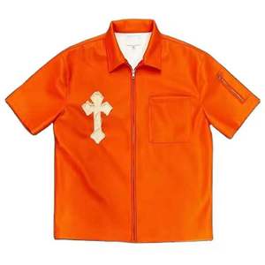 เสื้อหนังมีซิปสำหรับผู้ชายเสื้อซับในแนววินเทจทำจากโพลีเอสเตอร์สำหรับใส่ในฤดูหนาว - Product Image 5