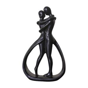 Aimer les Couples mignons Sculpture modèle abstrait noir enduit d'aluminium solide intérieur Sculpture décorative et pièce maîtresse décor à la maison - Product Image 1