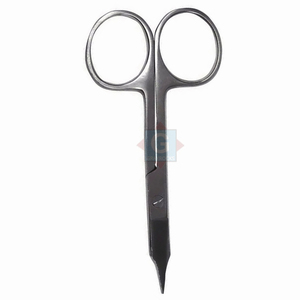 Tijeras Profesionales de Acero Inoxidable con Hoja Recta y Duradera para Recortar la Barba, Cutículas y Cejas para el Cuidado Personal - Product Image 4