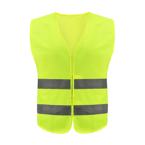 Chaleco de seguridad sin mangas de seguridad con cremallera unisex, camisetas de algodón de talla grande con múltiples bolsillos para hombres para correr, ciclismo, construcción - Product Image 6