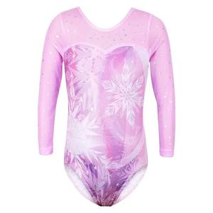 Leotardos de gimnasia de nailon Unisex personalizados OEM, ropa de baile sublimada brillante para niñas, malla de impresión 3D, ropa de baile de entrenamiento con diamantes - Product Image 5
