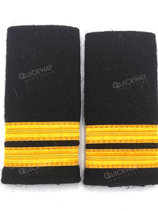 Épaulettes d'aviateur QUICK WAY INDUSTRIES pour cosplay et spectacles de scène, barres simples avec étoile - Product Image 5