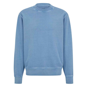 Sweat-shirt à col rond unisexe en polyester et coton surdimensionné, logo personnalisé brodé, sublimation en entrepôt OEM - Product Image 1