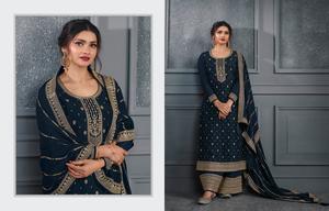 Beautiful Embroidered Work and Dole Jacquard <b>Fabric</b> Suit with Silk Georgette Dupatta for Women - Product Image 6