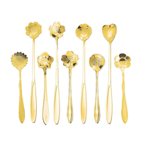 Cuillère à café en acier inoxydable Cuillère à mesurer Double extrémité Sucre Thé Cuillères à café Cuillère à soupe en or Accessoires d'outils de cuisine