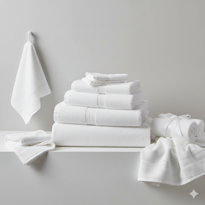 Essuie-mains de luxe en coton à double pilulette 150g tissu de qualité supérieure hypoallergénique fil de forme carrée peigné qualité hôtel à séchage rapide - Product Image 1