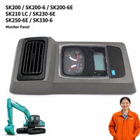 Panel de Monitor para Excavadora Kobelco SK200 SK200-6 SK200-6E SK210LC SK230-6E SK250-6E SK330-6, Modelos YN59E00012F1, YN59E00004F1, YN59E00011F2