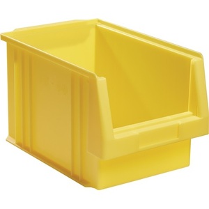 Boîte de rangement en plastique PP jaune 330x213x200mm LA-KA-PE PLK - Product Image 1