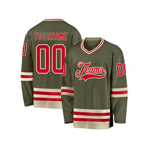 Custom Color 100% Polyester Sportswear Jersey Breathable Ice Hockey Wear with Custom Printed Number - Product Image 3
