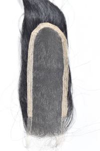 2*6 Hd Closure Vente en gros Droite et machine double trame Traitement Indien Cheveux Bruts Pas Cher Beige Tissage Extensions de Cheveux Humains - Product Image 2