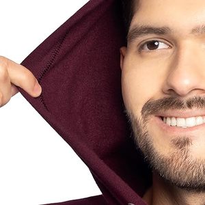 Sudaderas con capucha de lavado ácido informales de invierno para hombre, Color sólido 100%, forro polar de algodón, ajuste Regular, respetuoso con el medio ambiente, ropa de moda transpirable de secado rápido - Product Image 2