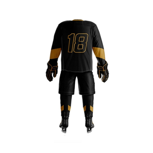 Teamwear Jersey Pant Ice Hockey Sets Custom Sublimation Printing 100% Polyester Quick Dry Ice Hockey Uniforms - Product Image 3