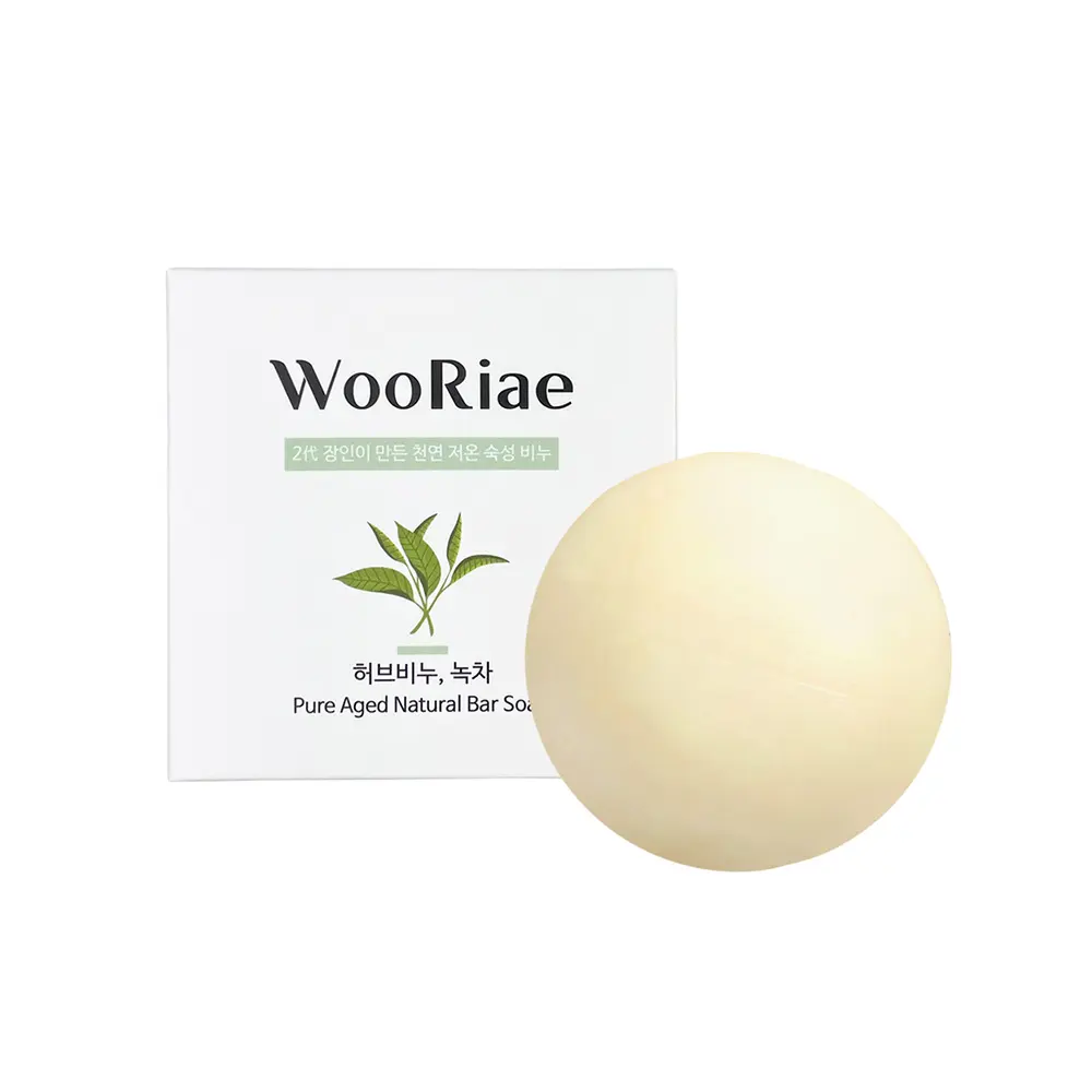 WooRiae saf yaşlı doğal ot sabunu 3 tip doğal düşük sıcaklık olgunlaşma sabunu kore'de iki büyük usta yaptı