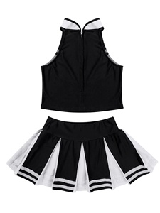 2026 Cheerleading Outfits-Cheerleader Uniforms Team Wear Black And Blue Cheerleading Uniform For Dance - Product Image 4