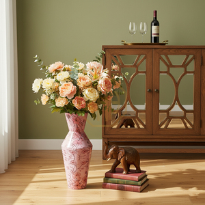 Coastal Iron Flower <b>Vase</b> Enamel Printed Stylish <b>Decorative</b> <b>Vase</b> for Wedding Events and Elegant Home Decor - Product Image 3