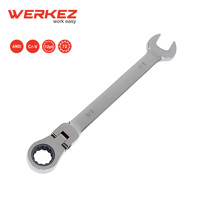 Clé à cliquet combinée flexible OEM 72 dents CR-V 5/8 po en acier au chrome-vanadium, triple chrome, métrique industrielle