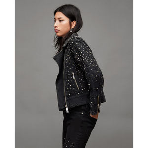 แจ็กเก็ตผ้าเดนิมปักลายดอกไม้สำหรับผู้หญิงเสื้อแจ็กเก็ตผ้าเดนิมระบายอากาศได้ผ้าคอตตอนย้อมสีต่ำสำหรับฤดูหนาว - Product Image 2