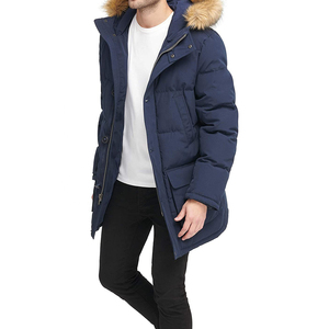 Elegante desmontable capucha extraíble Parka chaquetas de invierno personalizado Puffer Down Parka chaqueta llena acolchada chaqueta de invierno para hombres - Product Image 4