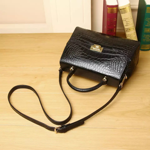 Nouveauté Sac à main de voyage de luxe pour femme en cuir de crocodile véritable léger avec fermeture éclair - Product Image 5