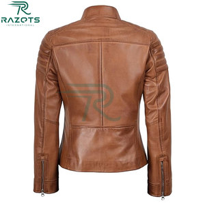 Chaqueta de Cuero Genuino para Mujer, Diseño Clásico 2025, Chaqueta de Cuero de Alta Calidad para Mujer de Pakistán - Product Image 6