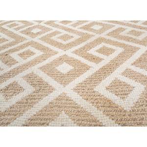 Alfombra de Lana Tejida a Mano Color Marfil con Diseño Geométrico Rectangular Tipo Rompecabezas para Sala de Estar, Entrada, Modelo para Adolescentes Número Skjw-04 - Product Image 3