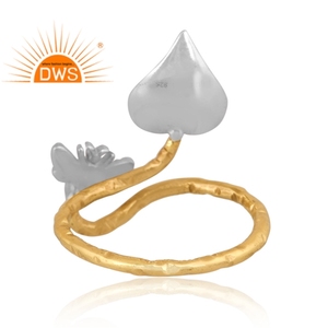 Último diseño hecho a mano 18K chapado en oro Butter Fly Ring Demi joyería fina para mujer regalo para ella - Product Image 5