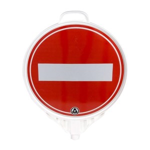 Ensemble de poteaux de signalisation ultra-ronds noirs, plaque de délimitation, interdiction d'entrée - Product Image 4