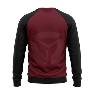 Sweat-shirt pour homme en coton mélangé, col rond, style épaules tombantes, idéal pour les tenues décontractées d'automne - Product Image 2