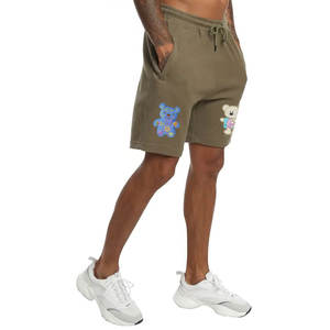 Shorts décontractés confortables pour hommes, taille XS, avec cordon de serrage élastique, motif uni, appliqué, coupe classique, prix raisonnable - Product Image 4