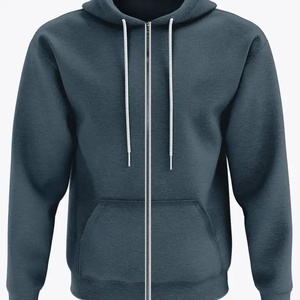 Sudadera con Capucha y Cremallera para Hombre, Precio Económico, Mezcla de Algodón, Básica, Transpirable, Logotipo Personalizado, Venta al Por Mayor - Product Image 4