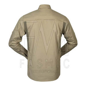 Poches utilitaires et tissu durable T-shirts cargo 100% coton T-shirt d'extérieur pour homme avec marque privée - Product Image 3