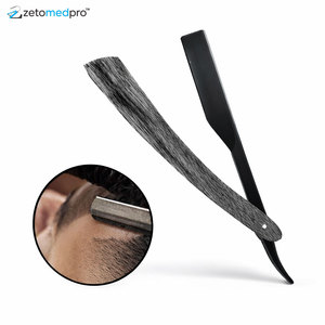 Navaja de Afeitar con Mango de Madera, Herramienta Profesional de Barbería - Product Image 1