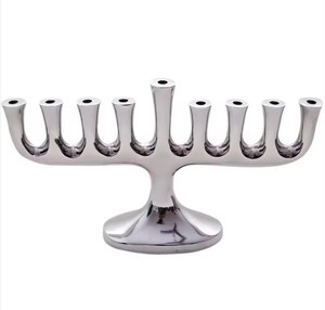Magnifique design élégant, chandelier de Hanoucca, support de bougie, poli, traditionnel, classique, écologique, durable, Saint-Valentin - Product Image 4