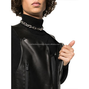 Oem Service Factory Made Mujeres Biker Chaleco de cuero Precio barato Venta caliente Algodón Mujeres Biker Chaleco de cuero de algodón - Product Image 4