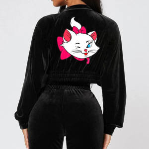 ชุดวอร์มกำมะหยี่แบบ 2 ชิ้นสำหรับผู้หญิง ปี 2026 พร้อมโลโก้ OEM แบบกำหนดเอง กางเกงวอร์ม เสื้อฮู้ดดี้ ชุดวอร์มกำมะหยี่สำหรับสาวๆ - Product Image 3