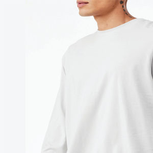 Trắng Unisex dài tay áo Áo T-shirt: 100% airlume chải kỹ và vòng quay bông, 32 đơn, 4.2 oz - Product Image 5