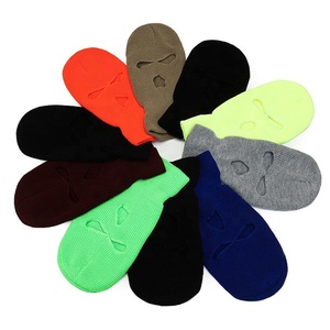 Máscaras de pasamontañas de punto con 3 agujeros y logotipo bordado personalizado, cómodas y cálidas, venta al por mayor, máscaras transpirables para hombres - Product Image 6