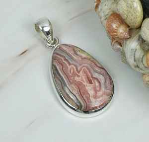 Exclusif Argent Sterling 925 Naturel Rose Rhodochrosite Gemstone Spinner Pendentif Lunette Réglage Tendance Fine Jewelry pour - Product Image 3