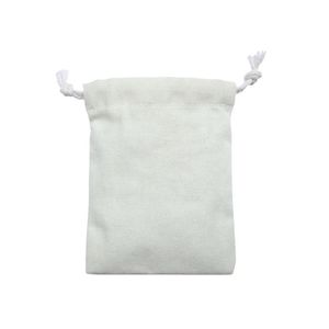 Sac à cordon en coton de style et de luxe avec logo personnalisé, petite maille durable pour le shopping, motif d'impression uni soigneusement conçu - Product Image 2