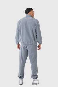 OEM Men's Heavyweight Custom logo Flared Stack Pants Casual Oversized Drop Shoulder <b>1</b>/4 <b>Zip</b> <b>Sweatshirt</b> Set Stacked Tracksuit - Product Image 5