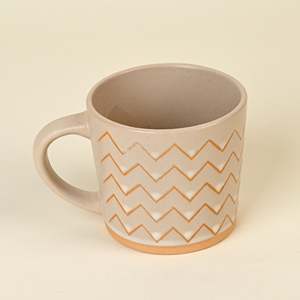 Juego de Tazas de Café de Cerámica con Diseño Ondulado Hecho a Mano, 2 Tazas de 200 ml Aptas para Lavavajillas con Cuchara, Taza de Agua Sublime para Uso Personalizado, Regalos - Product Image 4