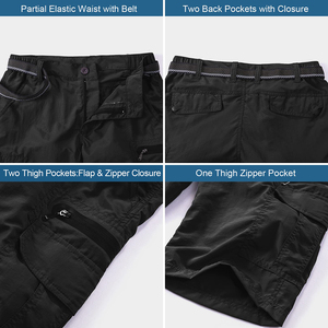 Shorts Cargo d'été pour Homme, Couleur Unie, Décontracté, Confortable, Extérieur, Séchage Rapide, Respirant, Taille Élastique, en Toile - Product Image 5