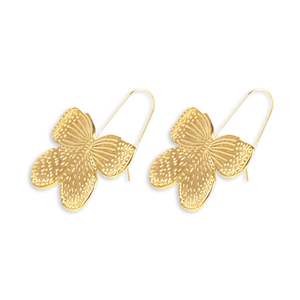 Orecchini a perno CUCOCUCA YXQ E395 in acciaio inossidabile spazzolato dorato, orecchini pendenti a forma di farfalla alla moda - Product Image 2