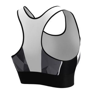 Soutien-gorge de sport simple pour femmes 92% Nylon 8% Spandex évacuation de l'humidité respirant grande taille haut court léger pour l'entraînement avant - Product Image 3