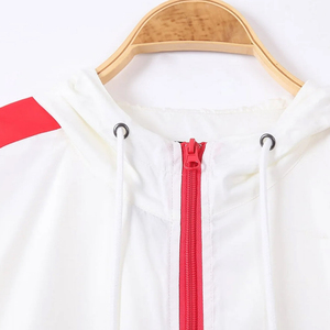 Chaquetas cortavientos ligeras de moda para todas las estaciones de longitud larga envío rápido para correr al aire libre técnicas teñidas lisas - Product Image 4